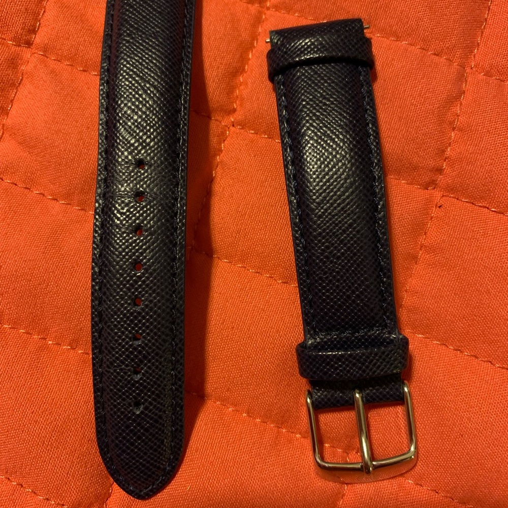 Michele strap navy blue 18